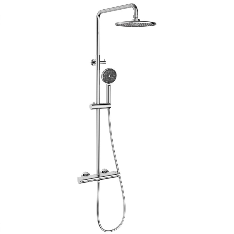 Ensemble de douche apparent chromé